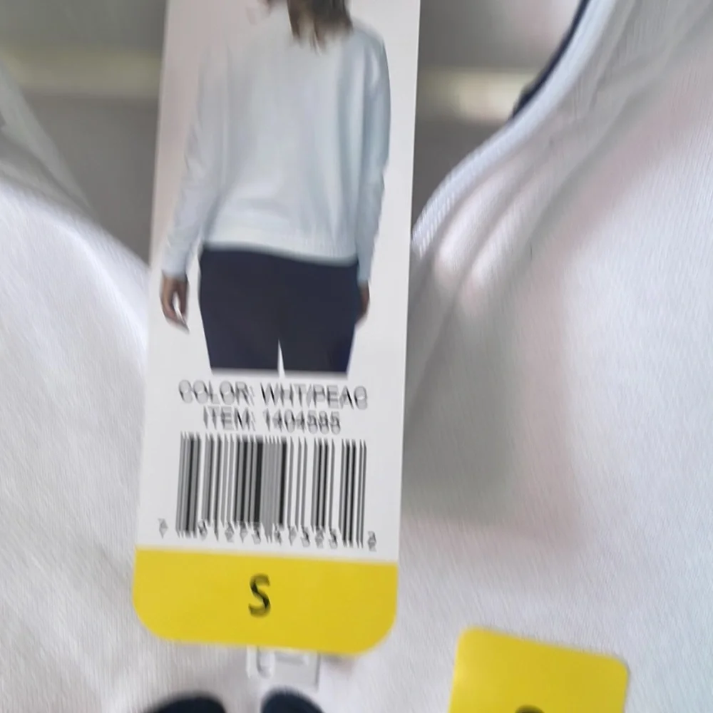 Women’s Size Small White Fila Zip Front Sweatshirt Activewear Athletic Shirt - Picture 3 of 3
